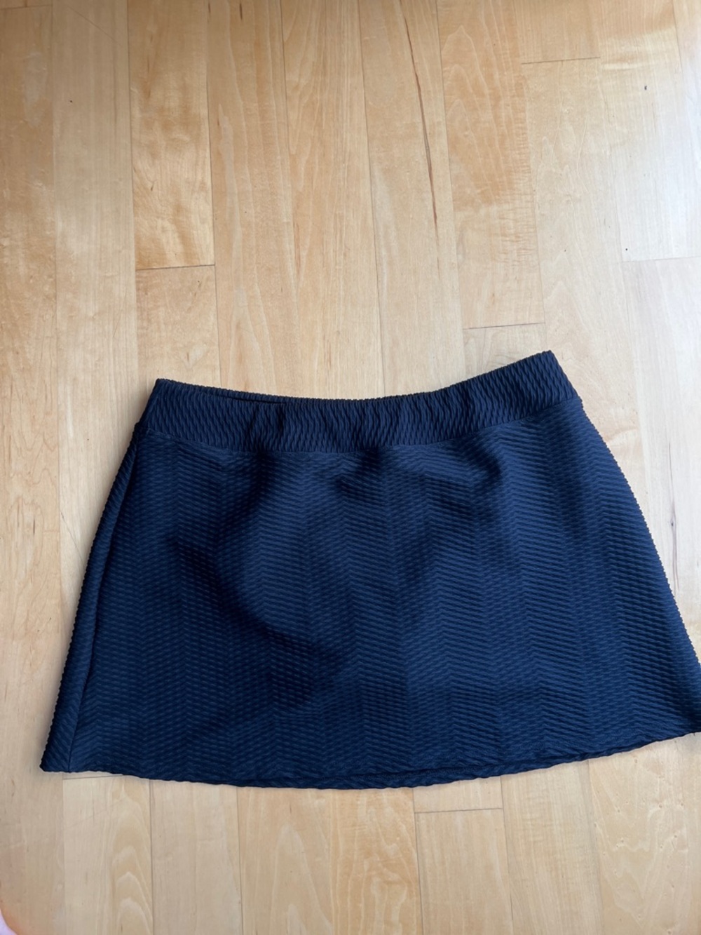 Lands' End Black Textured Swim Skirt